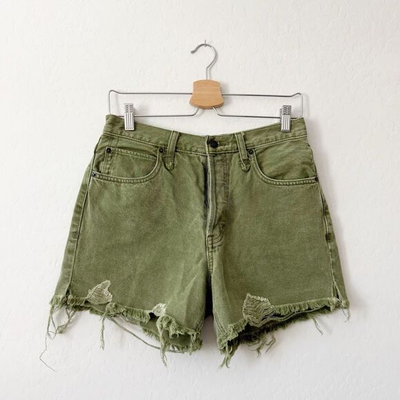 Free People Makai Cut Off Shorts in Olive Green Size 27 - Picture 8 of 13